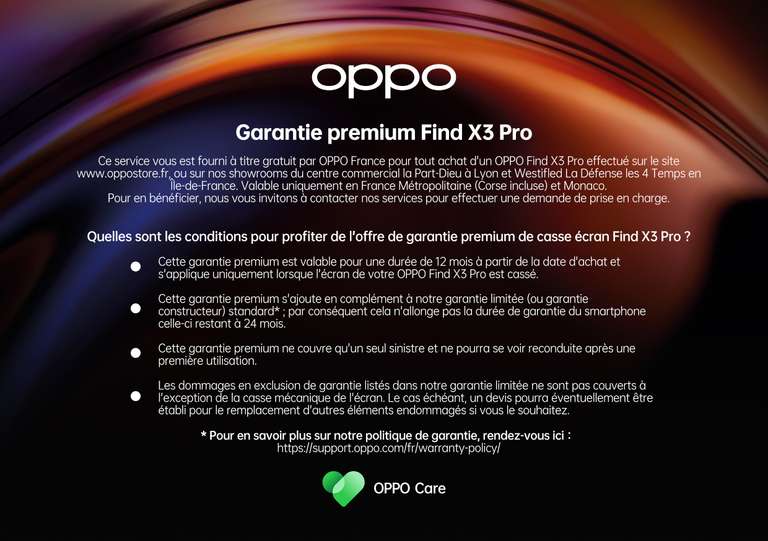 Smartphone 6.7" Oppo Find X3 Pro 5G - WQHD+ Amoled 120 Hz, SnapDragon 888, 12 Go de RAM, 256 Go
