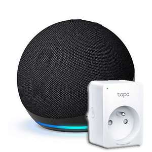 Assistant vocal Amazon Echo Dot 5 (2022) + Prise connectée TP-Link Tapo P100 - Différents coloris