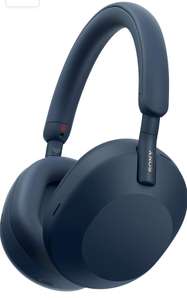 Casque sans fil à réduction de bruit active Sony WH-1000XM5 - Bluetooth, Batterie 30h, Capteur tactile, bleu (via remise panier)