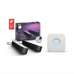 Pack Philips Hue Play Pack White & Color Ambiance - noir + Philips Hue Bridge