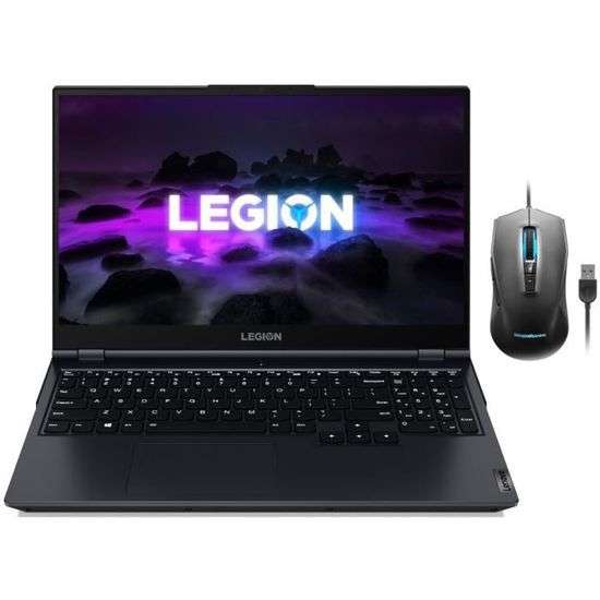 PC Portable 15.6" Lenovo Legion 5 15ACH6H - FHD 120Hz, R5-5600H, 8Go RAM, 512Go SSD, RTX 3060 6Go, Sans OS + Souris M100 (Via ODR 100€)
