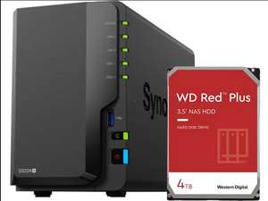 Serveur de stockage NAS Synology DS224+ avec 2 Disques dur 4To WD Red Plus WD40EFPX (CMR)