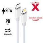 Cable USB Type C vers Lightning maXlife - 20W (vendeur tiers)