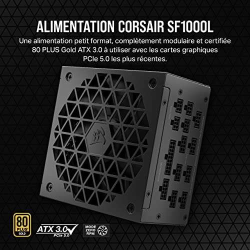 Alimentation PC Corsair SF1000L - Format SFX-L 1000W 80+ Gold –