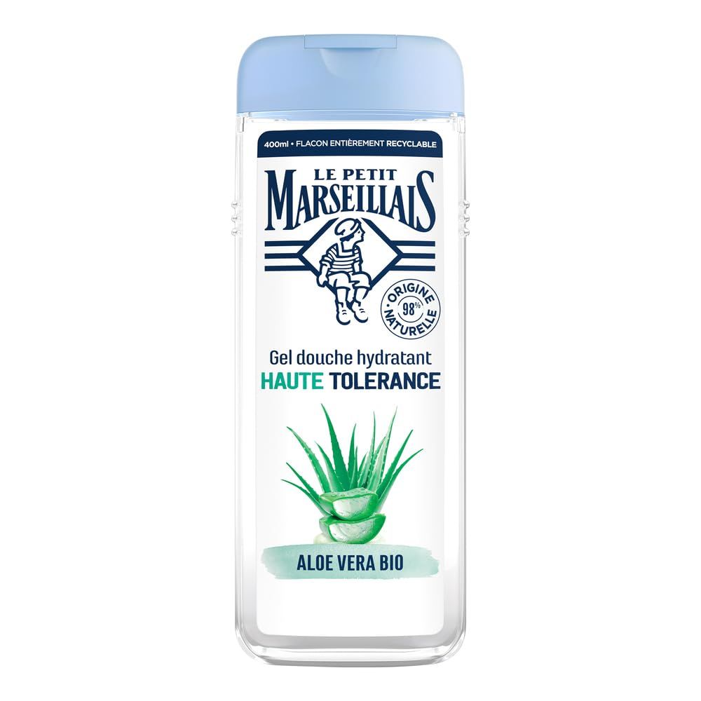 Gel Douche Hydratant Le Petit Marseillais – Haute Tolérance Aloe Vera Bio, 400 ml