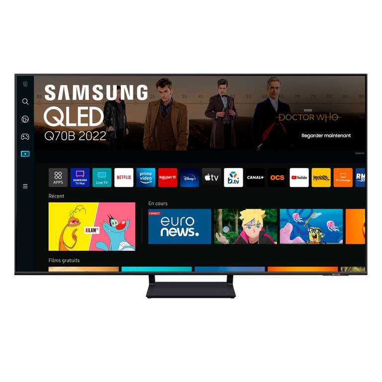 TV 55" Samsung QE55Q70B - QLED, 4K, 100 Hz, HDR, HDMI 2.1, Smart TV (Retrait magasin uniquement)