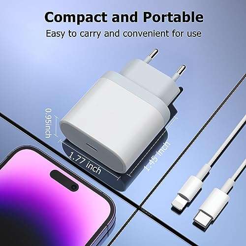Chargeur Rapide 18W + Cable USB-C Lightning pour iPhone 12-12 MINI