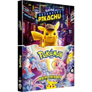 Coffret DVD Pokémon Détective Pikachu + Pokémon le Film : Mewtwo contre Mew