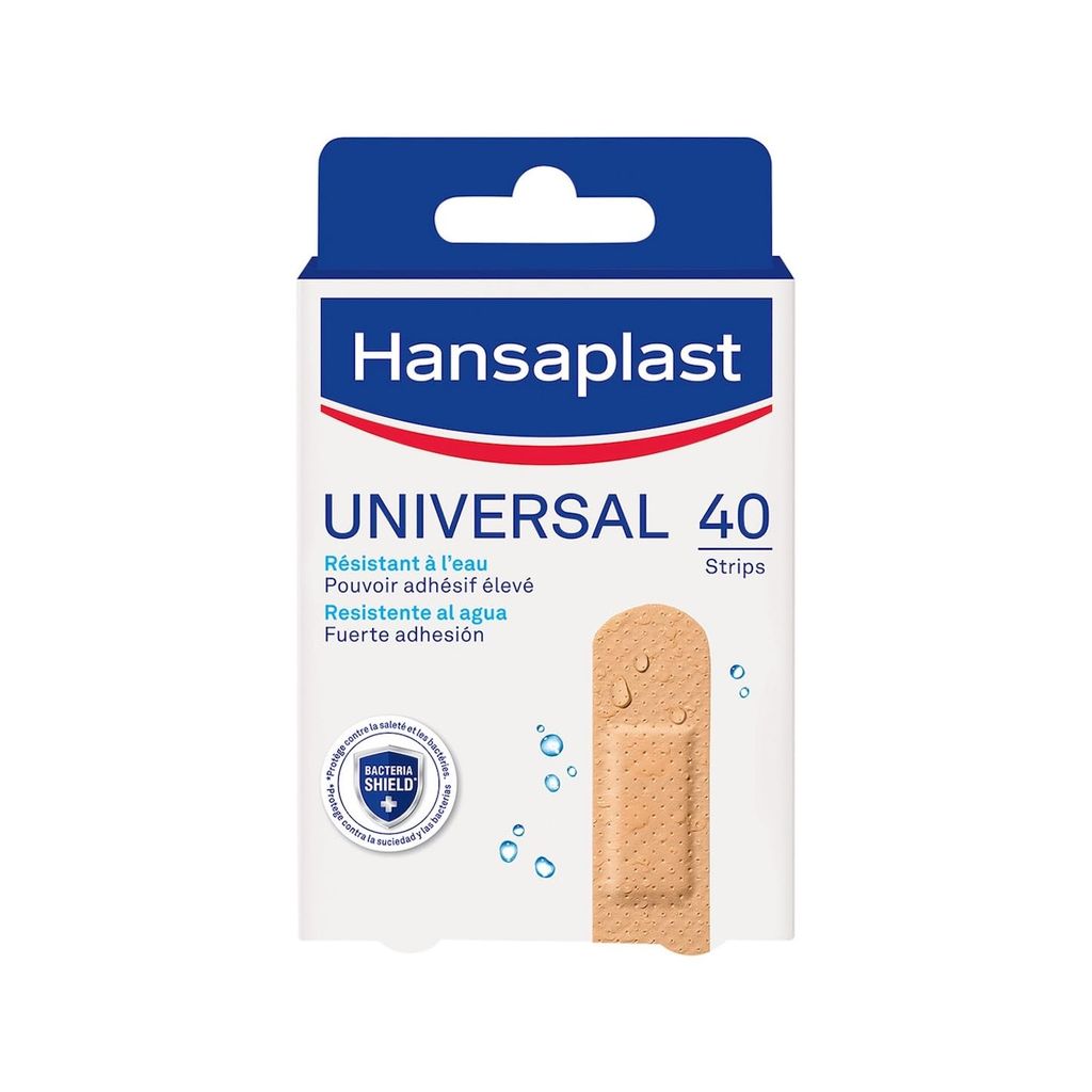 Boite de 40 Pansements Hansaplast Universal - Résistants à l'Eau & à la Poussière (Prévoyez et Economisez)