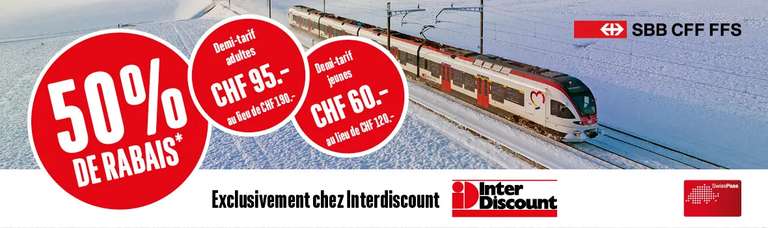 Économisez 50% sur l'abonnement Demi-tarif CFF à 101,85€ chez ...