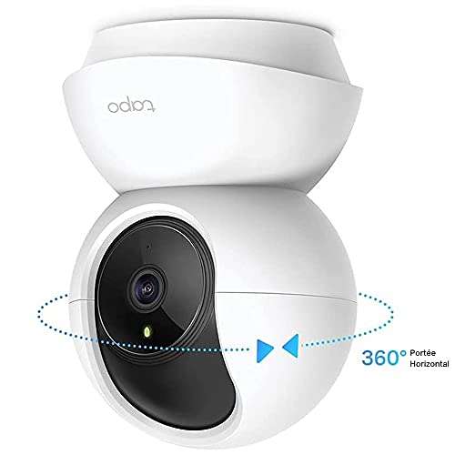 Caméra de Surveillance TP-Link Tapo - WiFi intérieure 360° Tapo C210, 2304 x1296P 3MP, Détection de personne, Vision Nocturne