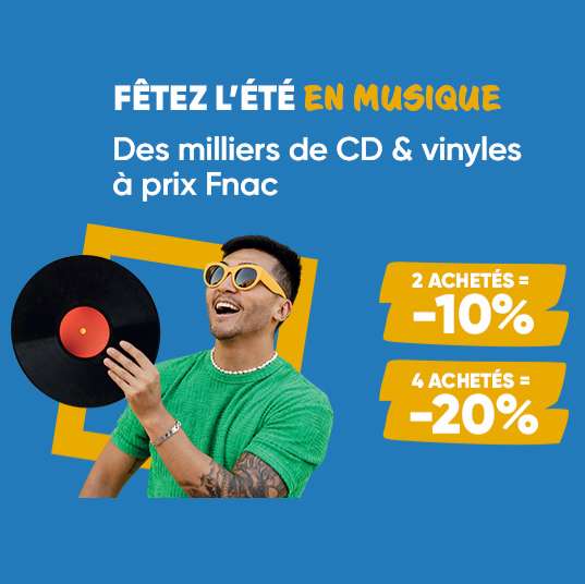10% de réduction pour l'achat de 2 CD / Vinyles & 20% pour 4 CD / Vinyles