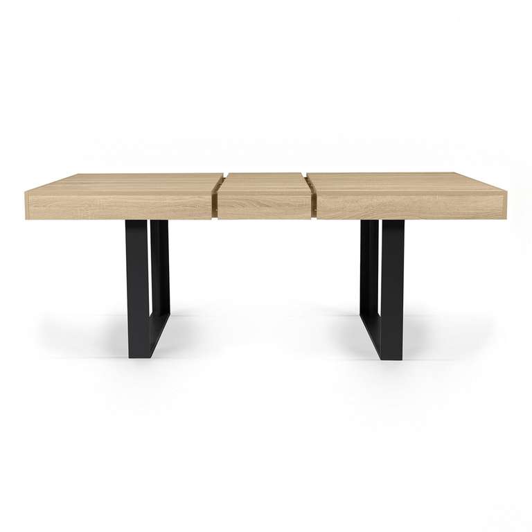 Table repas extensible Brixton - 160/200 x 80 x 75cm