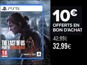 [Précommande] The Last of Us Part II Remastered sur PS5 (+10€ en Bon d'Achat sur les rayons Maison & Loisirs)