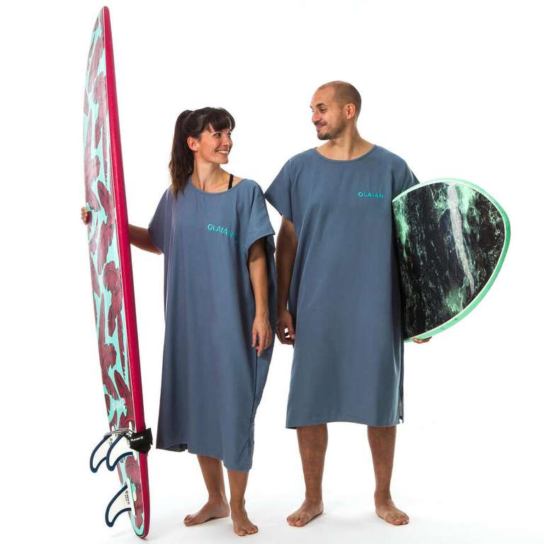 Poncho Surf Adulte Olaian 100 - Bleu