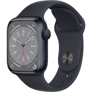 Montre connectée Apple Watch Series 8 GPS Boîtier 41 mm Aluminium Minuit avec Bracelet Sport Minuit (Vendeurs Tiers)