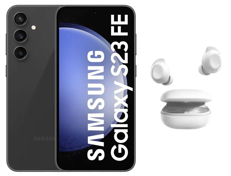 Smartphone 6.4" Samsung Galaxy S23FE - AMOLED 120Hz, Exynos 2200, RAM 8 Go, 128 Go, 50+12+8 MP + Ecouteurs Buds FE (Via bonus reprise 100€)