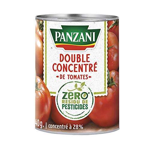 Pack de 20 Panzani Double Concentré de tomates Zéro Résidu Pesticides - 20x140g