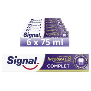 [Prime] Lot de 6 Dentifrice Signal Integral 8 Complet - 75 ml (via coupon et Prevoyez et Economisez)