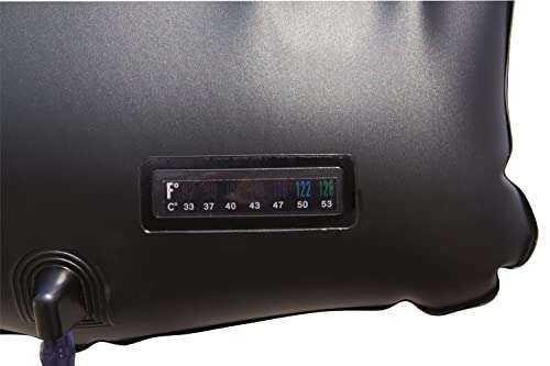 Réservoir de Douche solaire portable avec thermomètre Bestway - 20L ,Renforcé, 41 cmX 58 cm avec thermomètre, Noir, 20 L