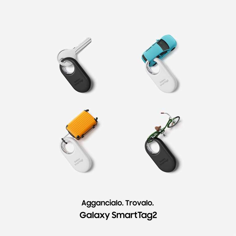 Lot de 4 Samsung Galaxy SmartTag 2 Noir + Blanc