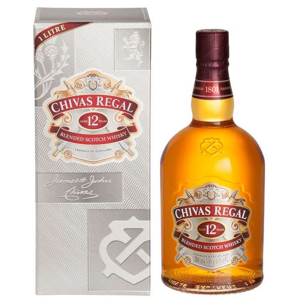 Bouteille de Blended Scotch Whisky Chivas Regal - 1L avec Etui (Via 14.11€ sur la Carte de Fidélité + 10€ de Bon d'achats)