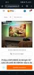Ecran TV 65" Philips 65PUS8008 - 4K UHD, Ambilight, HDR10+ Barre de son cadeau Philips TAB8505/10
