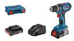 Perceuse-visseuse sans-Fil Bosch Professional GSR 18-2-LI (06019B7305) + 2 Batteries de 2.0 Ah + Chargeur Gal 18 V-20 + Boitier