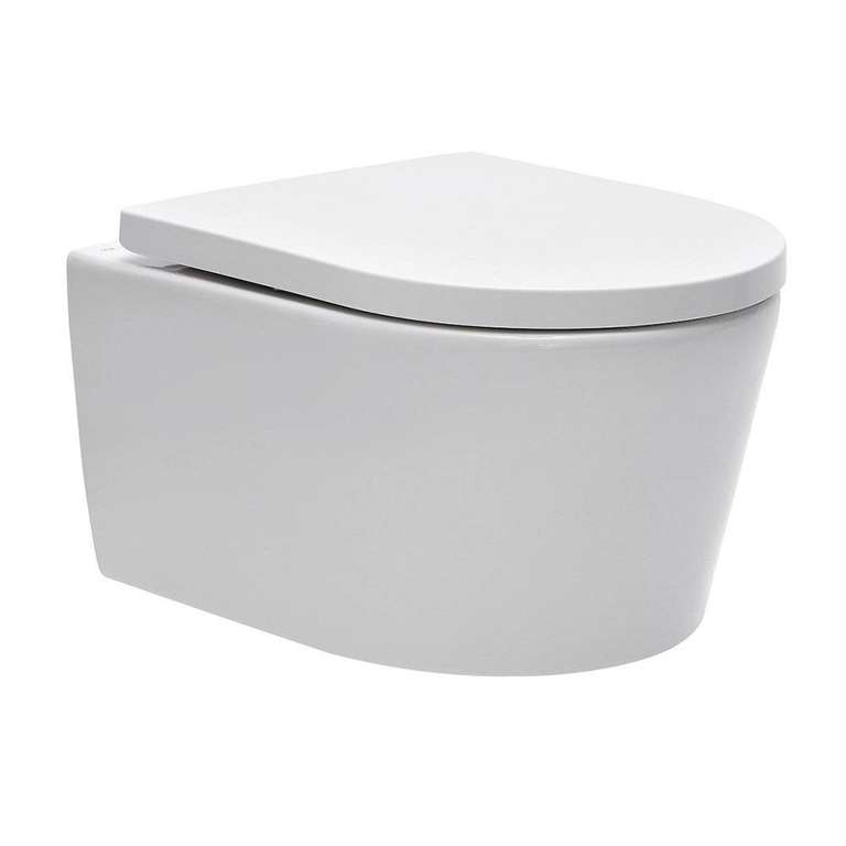 Pack bâti-support autoportant GROHE + WC sans bride SAT + abattant SoftClose + plaque chrome