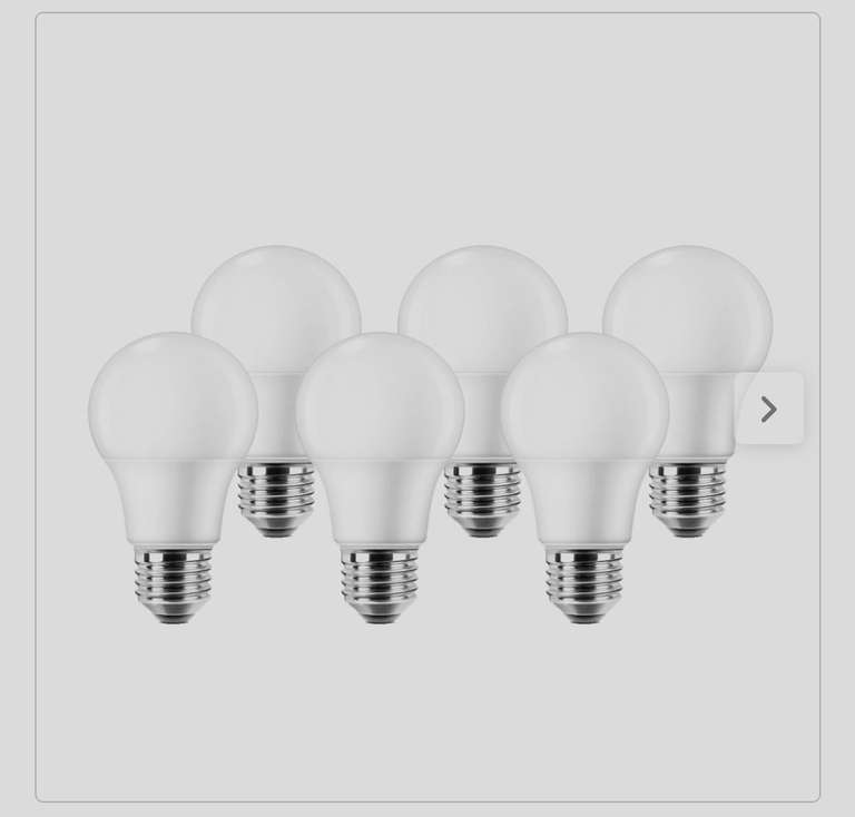 Lot de 6 ampoules led LExman - E27, 806Lm (60W), blanc neutre