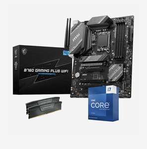 Kit upgrade Processeur Intel Core i7-13700KF + Carte mère MSI B760 GAMING PLUS WIFI + Mémoire RAM 32Go