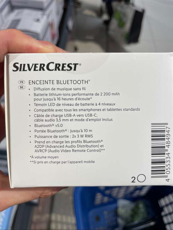 Enceinte sterero Bluetooth Silvercrest