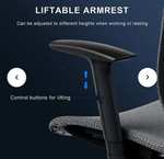 Chaise ergonomique - Soutien lombaire, appui tête réglable, accoudoir 2D (Vendeur tiers)