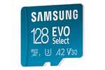 Carte mémoire microSDXC Samsung Evo Select - 128 Go, avec adaptateur SD (MB-ME128KA/EU)