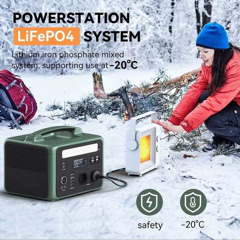 Station électrique portable AMPACE P600 - 600W / 584Wh, LiFePO4 (Entrepôt EU)