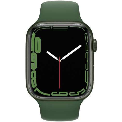 Montre connectée Apple Watch Series 7 - 4G, 45 mm, bracelet en silicone, vert