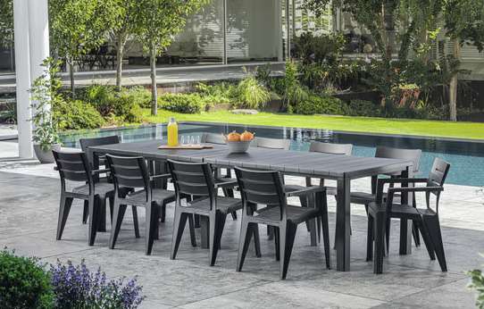 Table double "Roma Graphite" - H75 x L295 x l90cm