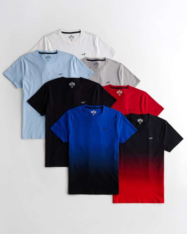 Lot de 7 t-shirts Hollister avec logo - Du XS au M