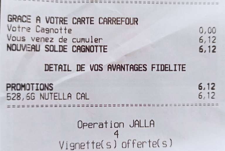 Calendrier de l'avent Nutella (Via 6.12€ sur la carte de fidélité) –