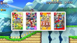 Sélection de Jeux Mario en promo - Ex: New Super Mario Bros.U Deluxe sur Nintendo Switch (Dématérialisé) + Cahier et Feuille d'autocollant