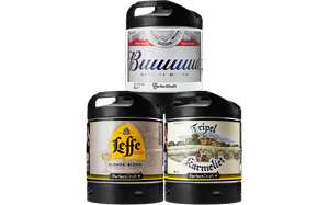 3 fûts de Bières Perfect Draft Leffe Blonde, Tripel Karmeliet et Buuud