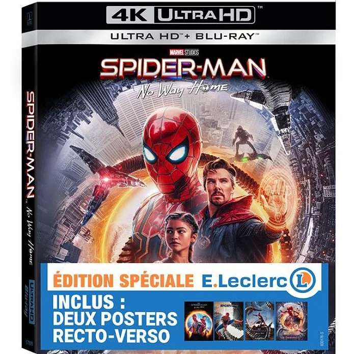 [Pré-commande] Blu-ray 4K UHD Spider-Man: No Way Home - Édition Spéciale E.Leclerc (+ Blu-ray + 2 posters)
