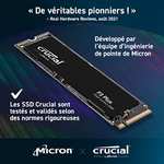 SSD NVMe M.2 PCIe Gen4 Crucial P3 Plus - 2To, Jusqu’à 5000 Mo/s