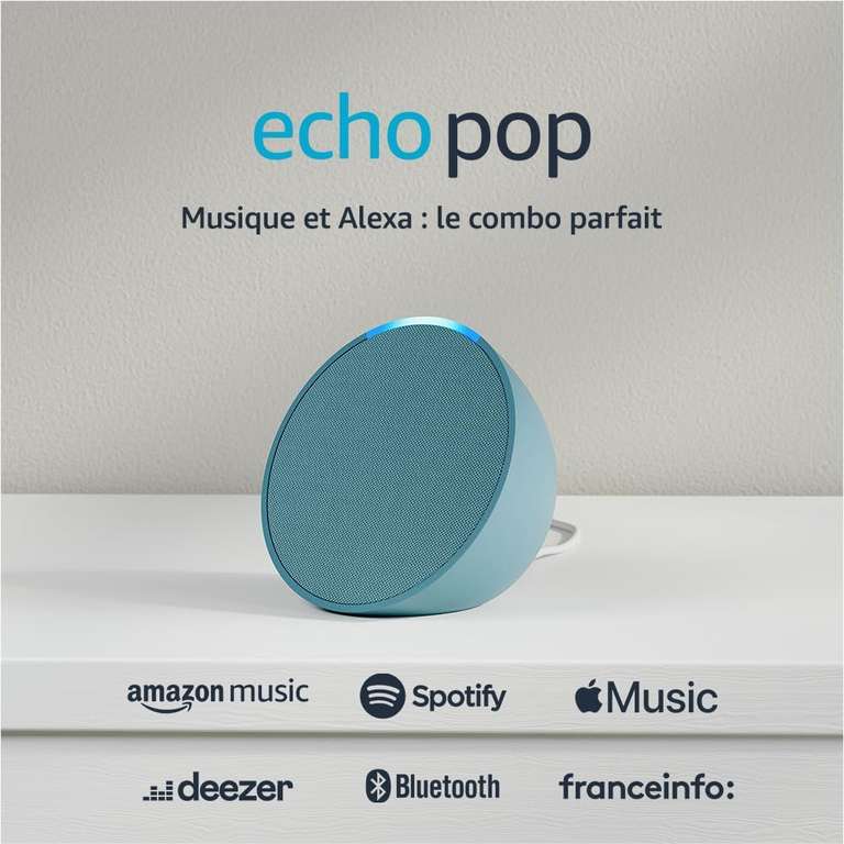 Echo Pop : nouveau design pour la mini enceinte avec assistant vocal  Alexa