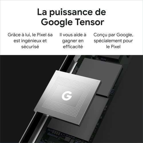 Smartphone 6,1" Google Pixel 6a - 128GO (via 50€ d'ODR)