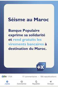 Virement bancaire international gratuits vers le maroc (Banque populaire/BNP Paribas)