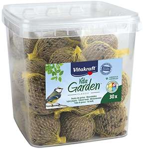 Seau de 30 Boules de Graisse avec Filets pour Oiseaux du Jardin Vitakraft Vita Garden (via coupon & abonnement prévoyez économisez)