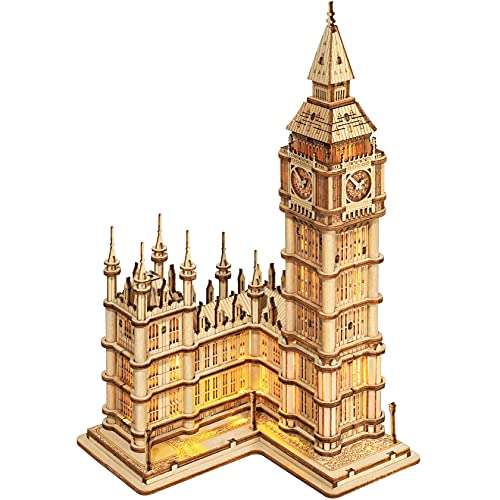 Puzzle 3D en bois Robotime : Big Ben - 220 pièces (Vendeur Tiers)
