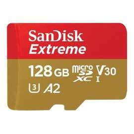 Carte mémoire microSDXC Sandisk Extreme - 128 Go, Classe 10, U3, A2, V30