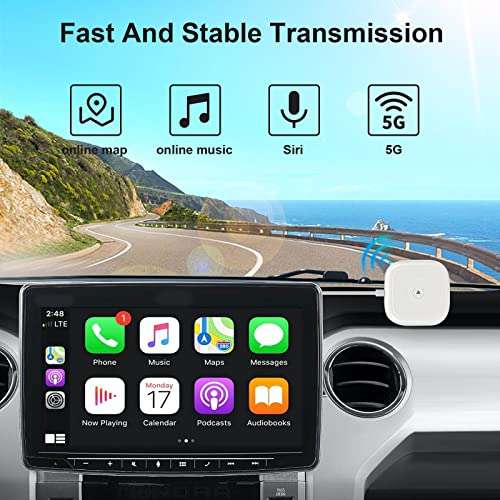 Adaptateur de récepteur Carplay sans fil Apple Iphone Bluetooth Car  Navigation Usb Adaptateurs